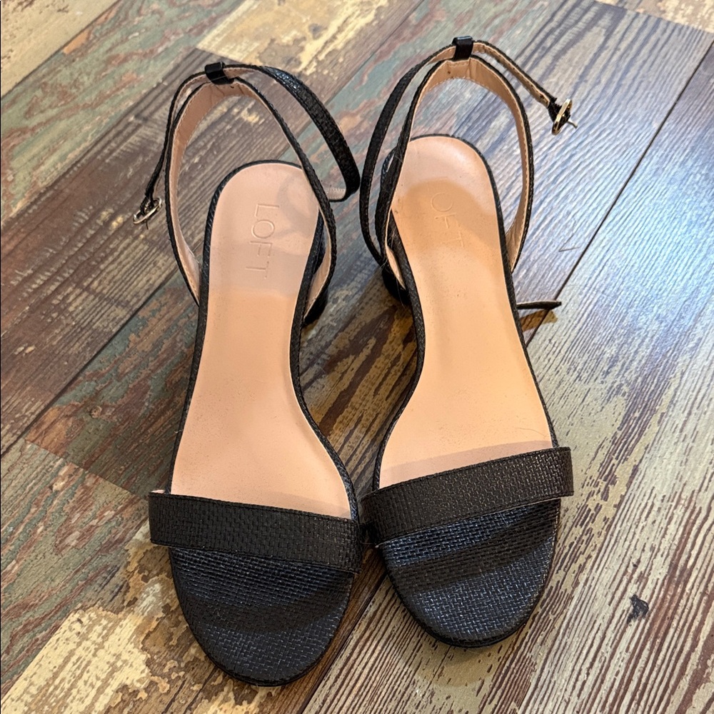 LOFT Black Textured Women's Sandals